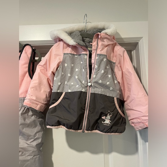 OSH KOSH pink baby toddler two piece winter snow suit , 24M - Picture 3 of 8